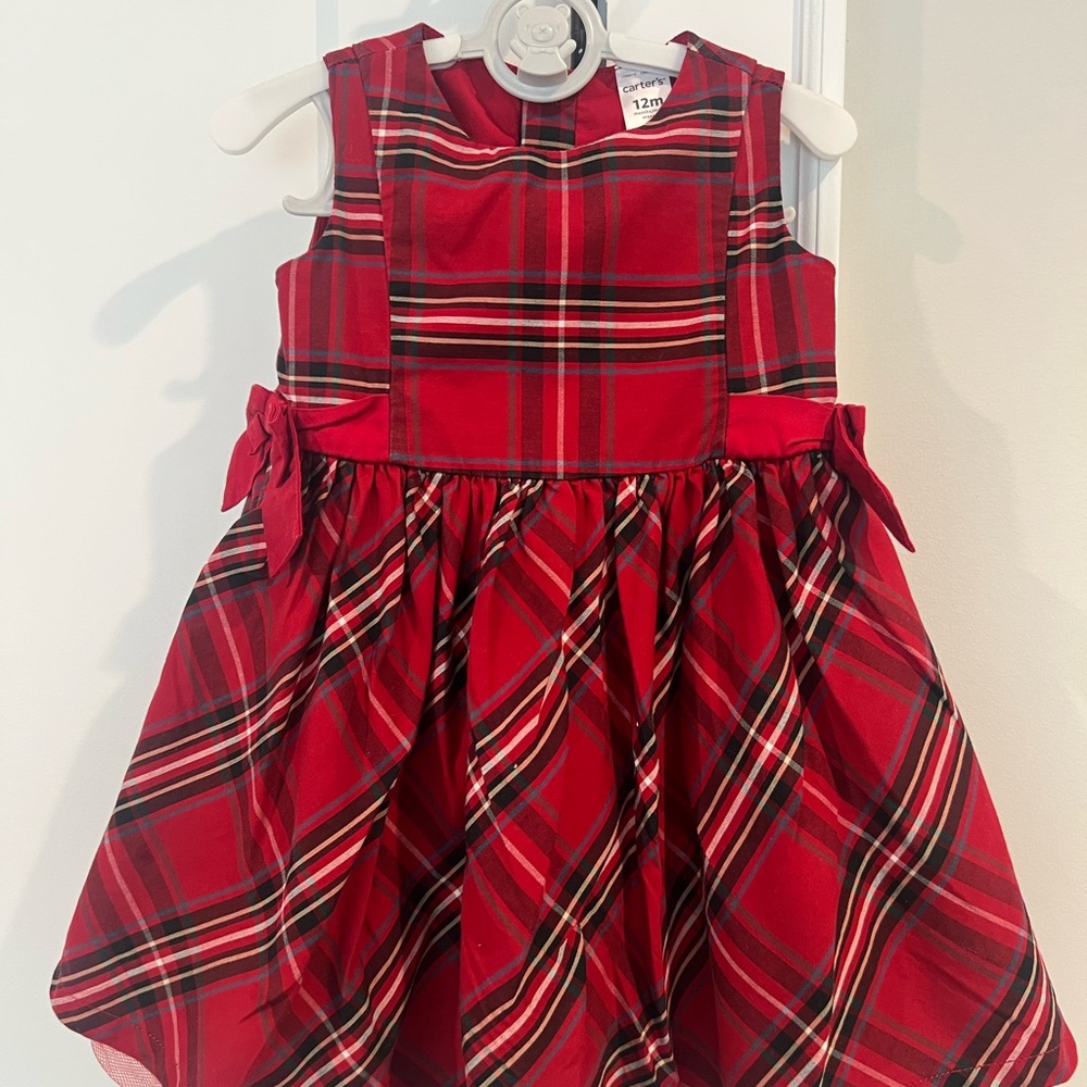Carter's Vibrant Plaid Baby Dress (12M)
